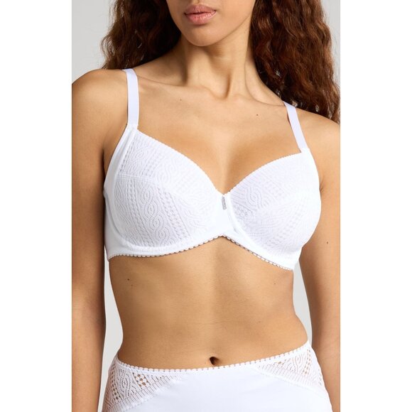 🆕CHANTELLE Daily Support Full Non-Padded Underwire Bra 34DD White #915MU - Picture 1 of 11